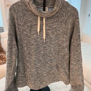 Aerie Black and Cream Turtleneck Sweater